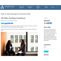 Anthony Cole Training Group | Sales Management Expertise Blog
